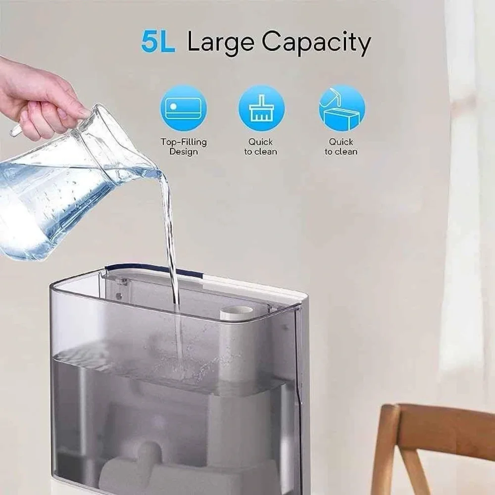 5L Warm and Cool Mist Humidifier for Bedroom/Large Rooms, Max 550ml/h - Picture 2 of 7